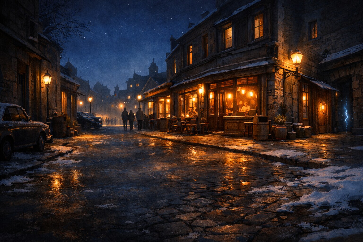 Atmospheric community scene from The World Beneath