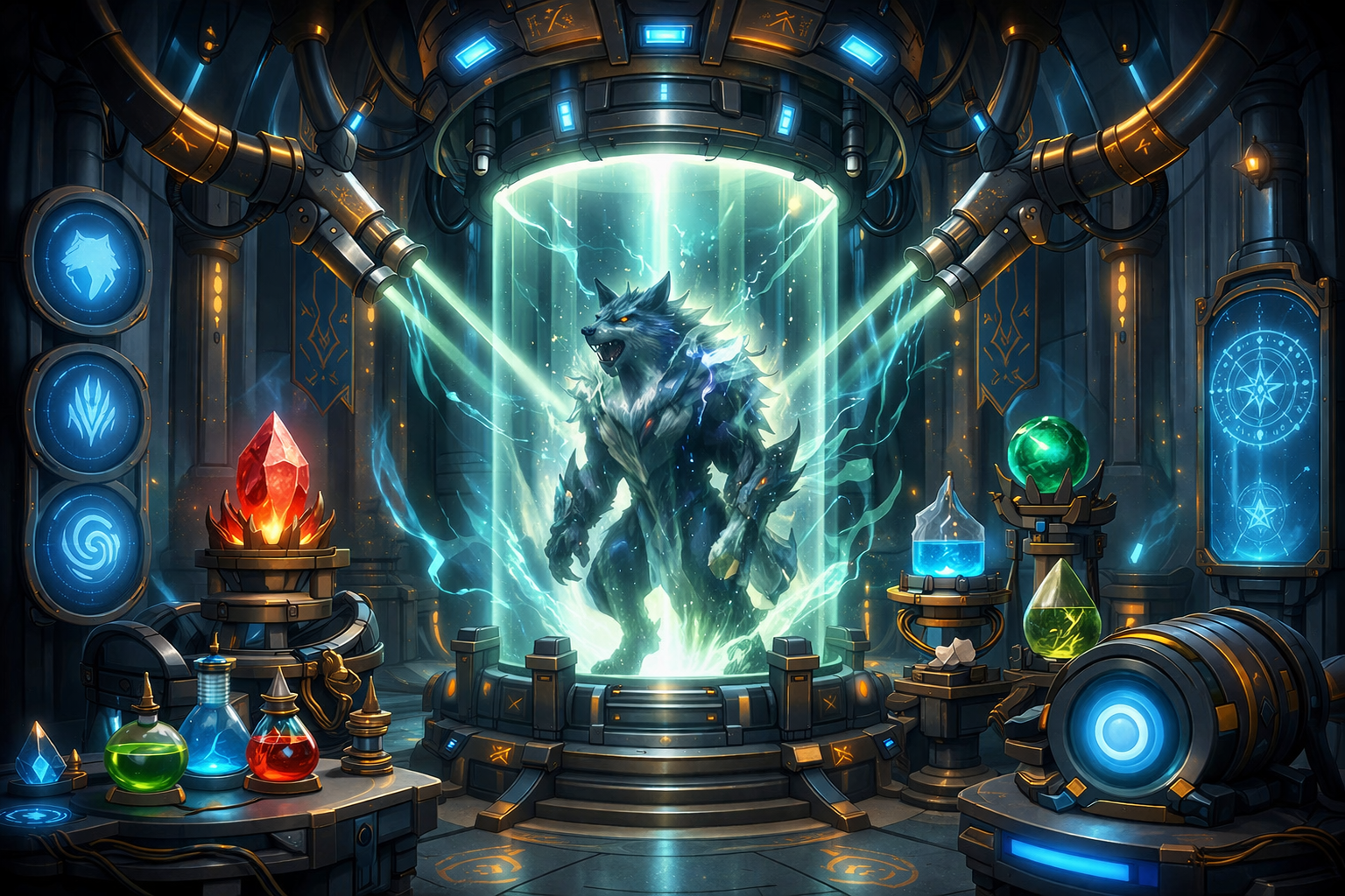 Crafting and monster growth artwork