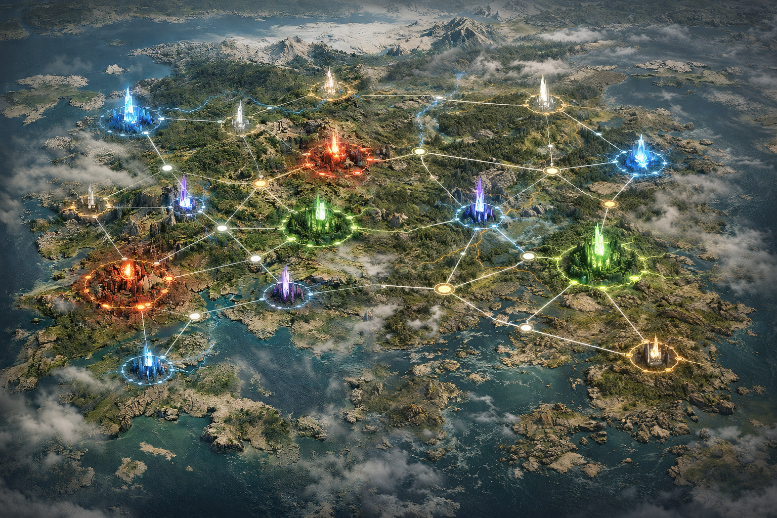 Shared-world map artwork for The World Beneath